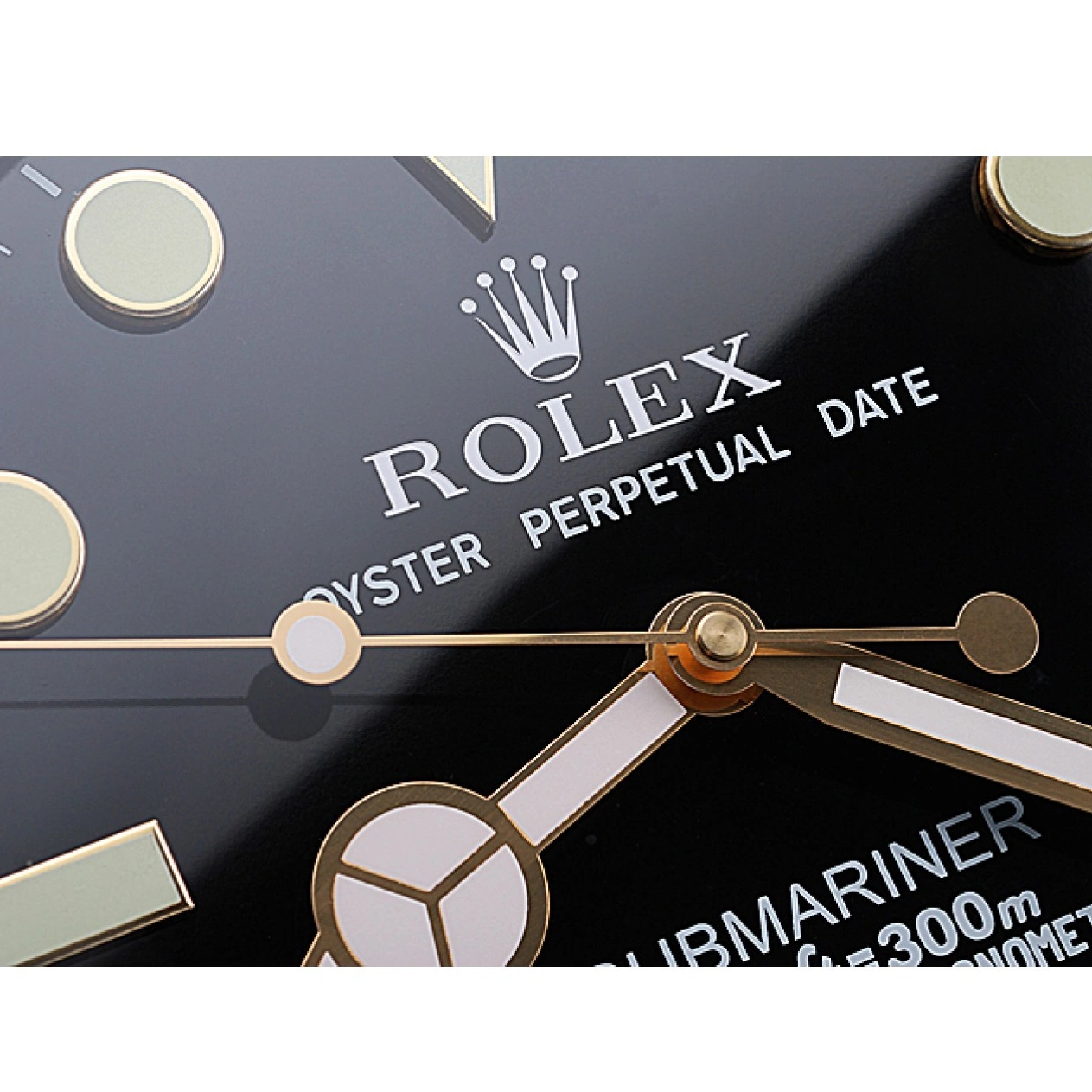 Aaa replica watch 622476 Wall Clock Submariner Rolex Black-Gold 0717